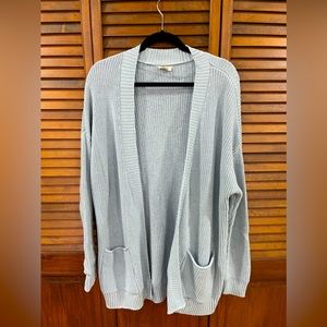 Baby blue knit cardigan